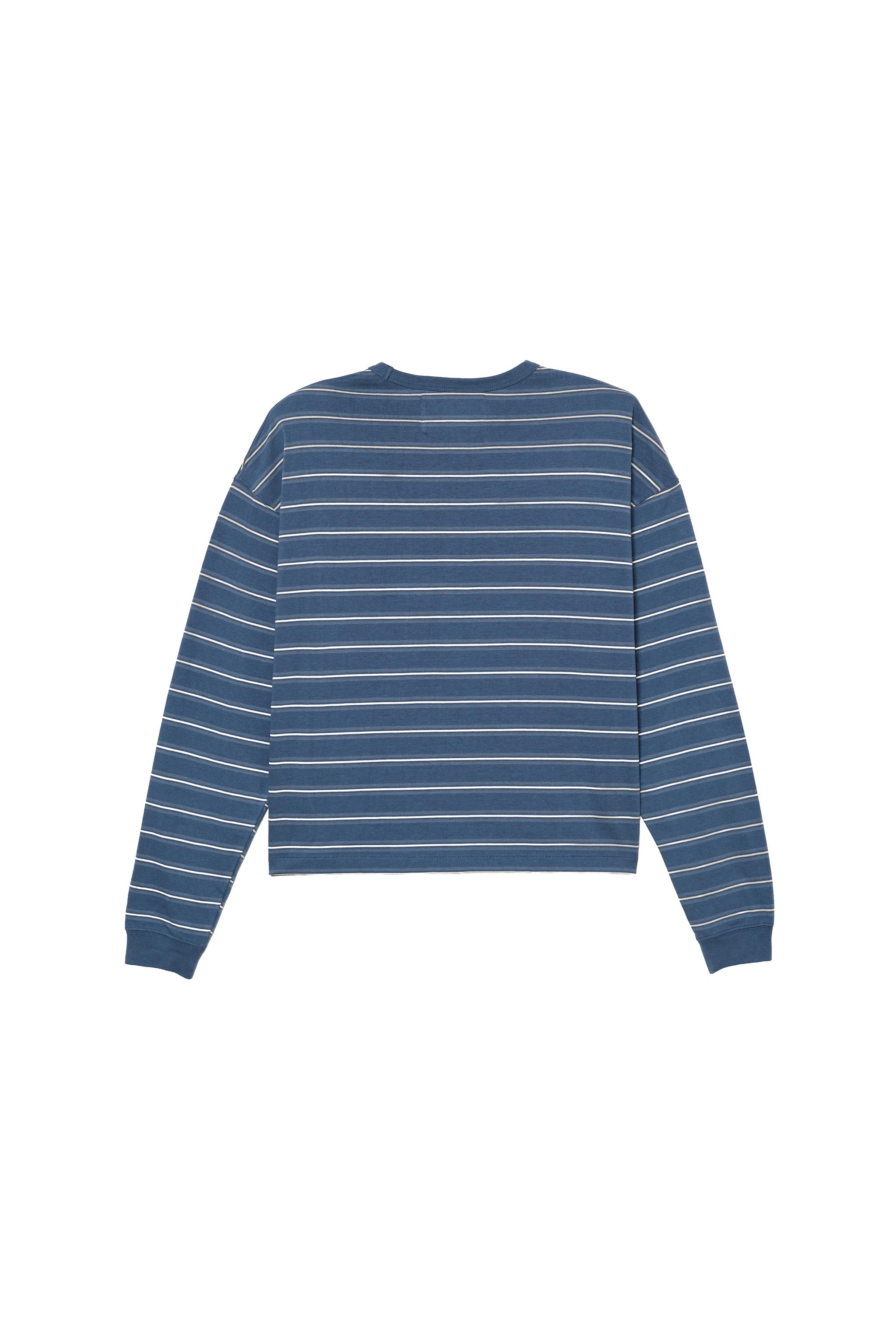 EMBROIDERED STRIPED POCKET T-SHIRT